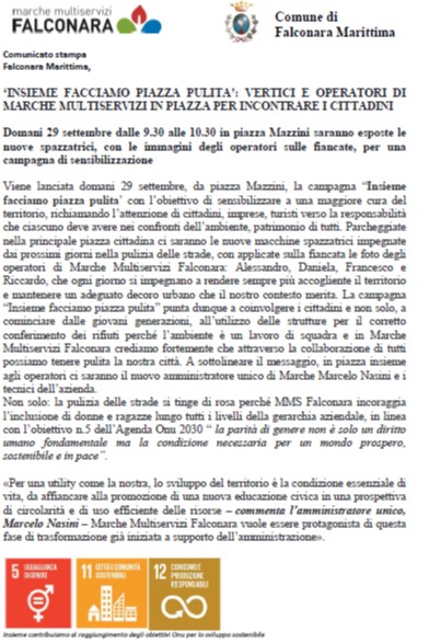 "INSIEME FACCIAMO PIAZZA PULITA"
